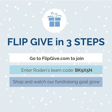 Holiday shopping this week? Getting groceries, filling up on gas, or grabbing coffee? Join Roden’s FlipGive team online, and a percentage of what you spend will go to the school. Indigo, Tim Horton’s, Wal-Mart, Loblaws, Amazon, Esso, and Rexall are just some of the participating stores offering kickbacks. You can order directly online from these retailers or purchase gift cards to spend in store. Help us reach our fundraising goal! 🎁 🙏🏽